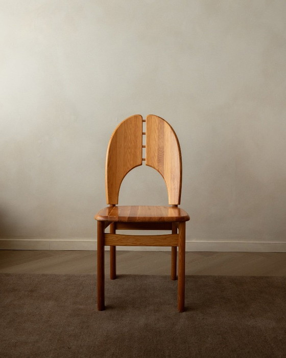 Image 1 of Skandinavische Esszimmerstühle aus Kiefernholz im Brutalismus-Stil, 1970er Jahre, 6er-Set