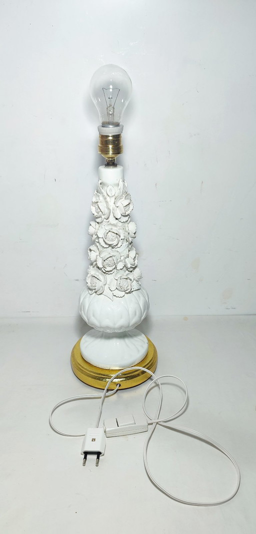 Ceramic table lamp from Manises, Spain, 1970s.