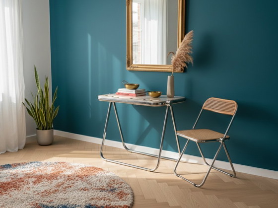 Image 1 of Platone Folding Table by G. Piretti for A. Castelli 1970s Edition