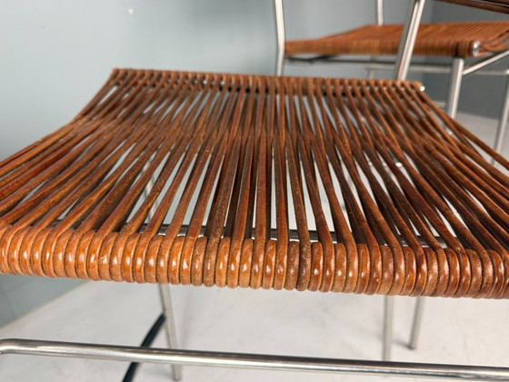 Image 1 of Tito Agnoli – Ensemble de quatre tabourets de bar « Miss B », Italie, 1997