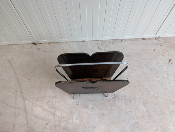 Portariviste Vintage in Legno – Wood, Chrome (photo 9 of 11)
