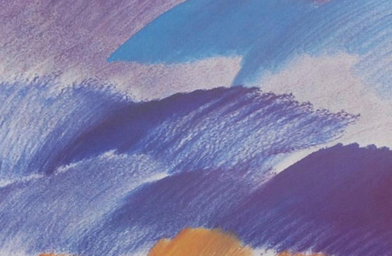 Image 1 of Paysage d'automne par Siegward Sprotte – Estampe expressionniste