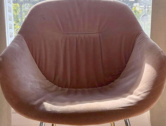 Poltrona NV Gallery in velluto rosa e metallo cromato – Poltrone (photo 4 of 5)