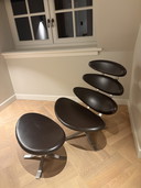 Corona Armchair with Separate Footstool
