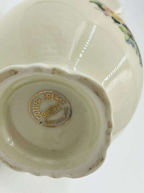 Duo of Cottier Frères Vases, Ceramic, Creme (photo 10 of 15)