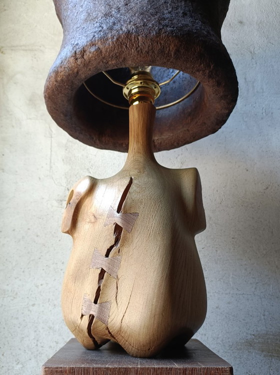 Designer lamp in solid oak – retroDom, Table lamps, Wood (photo 7 of 12)