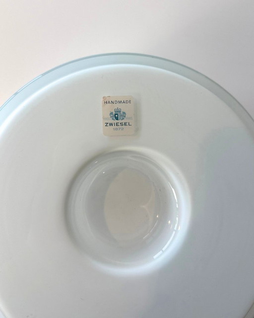 Portavelas vintage Zwiesel Opaline — Juego de dos