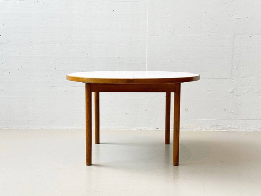 Scandinavian table with white laminate top, 1970s