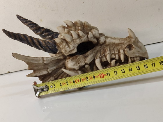 Image 1 of Hucha calavera Dragón (de resina)