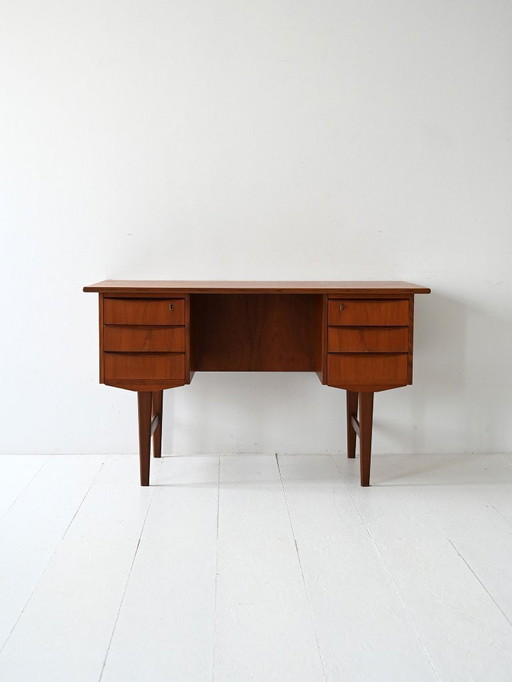 Scrivania danese indipendente in teak, anni '50/'60