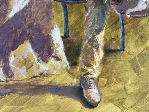 Giclée Reproductie van schilderij “Man met hoed - 1”