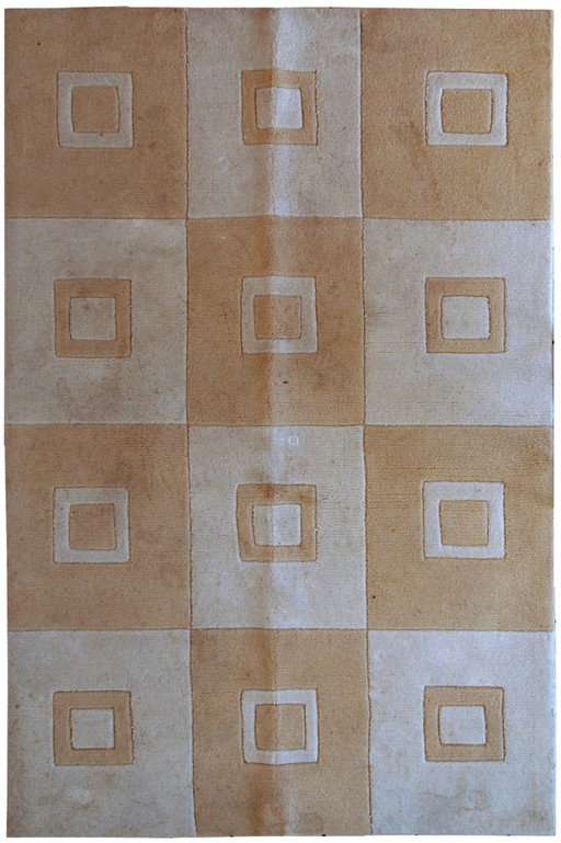 Tappeto cinese moderno vintage fatto a mano, 120 cm x 180 cm, anni '80 - 1C517