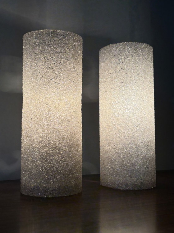 Beautiful vintage retro wall lights from the 1960s, Plexiglass, Transparent (photo 4 of 11)