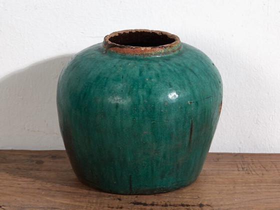 Jarrón antiguo redondo de cerámica esmaltada (c.1820) #16 – Jarrones, Ceramic (photo 24 of 33)
