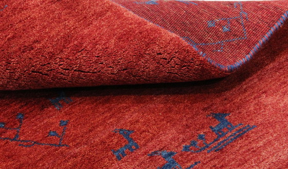 Image 1 of Original Persian carpet Gabbeh Ghashghai oriental carpet 200 cm x 92 cm old natural