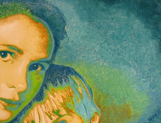 Original Oil Painting Contemporary Art Symbolism Figurative Family Loved Ones – Paintings & Drawings, Canvas (photo 5 of 7)