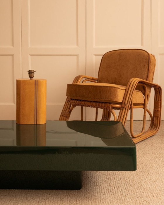 Image 1 of Parchment table lamp - Italy 1970s