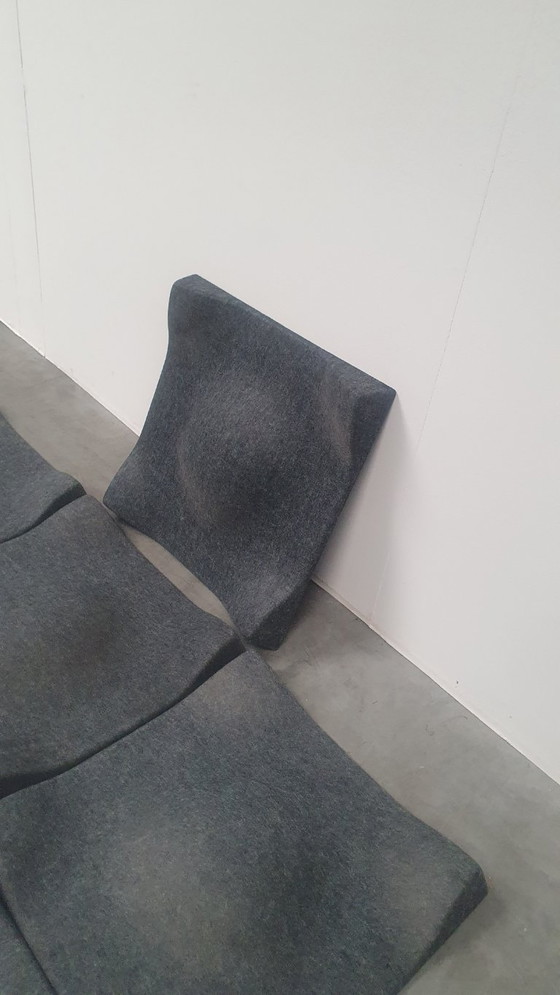 Image 1 of Offecct soundwave swell akoestische 3D design panelen grijs vilt, modulair