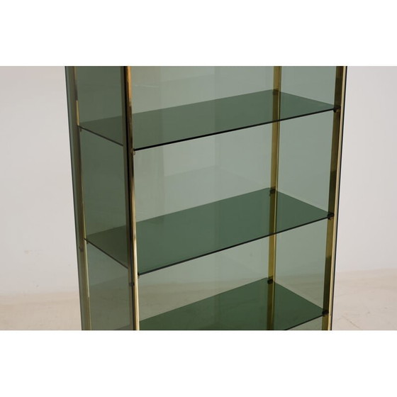 Image 1 of Vintage glass and brass bookshelf, 1960