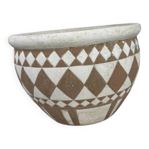 Cache pot graphique vintage