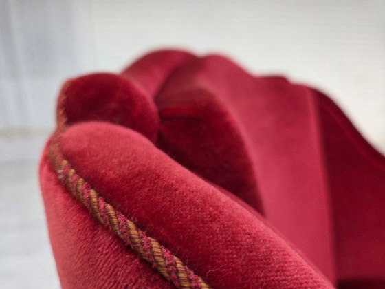 Años 70, Sillón danés, Terciopelo para muebles, Patas de madera de fresno. – Sillones, Velvet, Wood (photo 17 of 21)