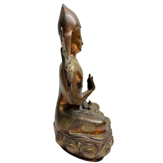Antiguo Lama Tsongkhapa dorado al fuego en bronce – Ladakh – Siglos XVIII-XIX – Lote 435 – Esculturas, Bronze (photo 3 of 10)
