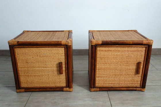 Image 1 of Piccolo cubo di mobili in rattan vintage