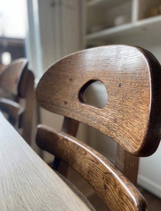 Image 1 of Spanish Brutalist "Fishbone" chairs