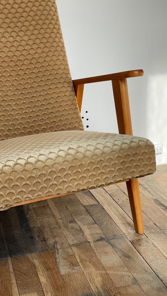 Image 1 of Paire FAUTEUILS MANUCERE Pieds Compas VINTAGE