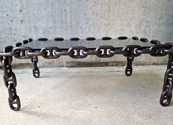 Image 1 of Brutalist Chain Coffee Table, 1970s