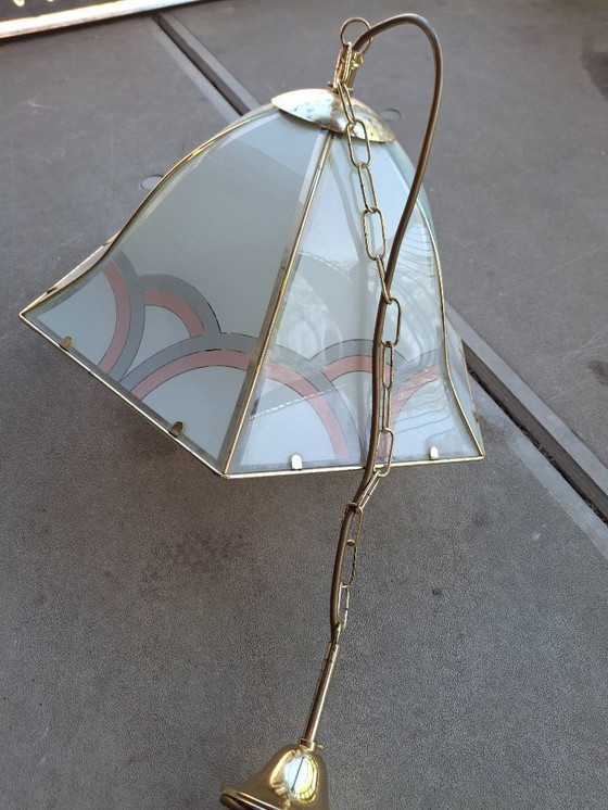 Image 1 of Lampada a sospensione in vetro Art Déco