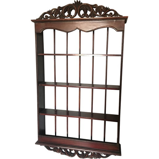 Etagère murale vintage en bois sculpté