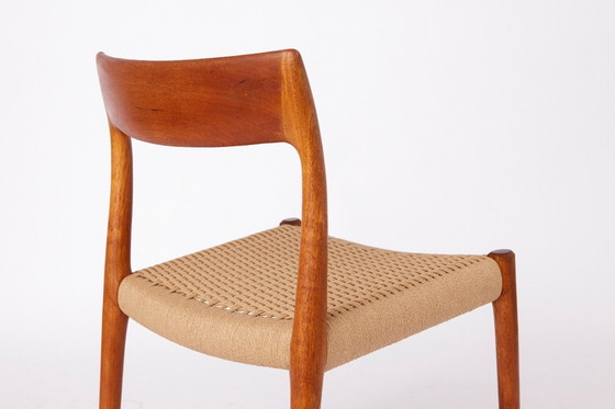 Image 1 of Niels Møller Dining Chair Set (6) – Models 77 & 57, Teak, Danish Cord, Mid-Century Modern, Denmark