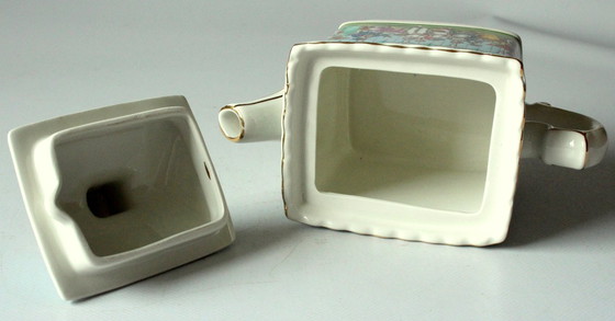 Image 1 of Théière design « Le Match de Tennis » de Sadler, céramique des années 1980