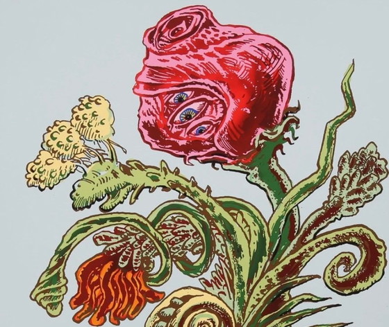 Image 1 of Michael Wittmann: Bouquet, year 2020.  Hand signed and signed with archiv. Giclée on Hahnemühle Velvet.