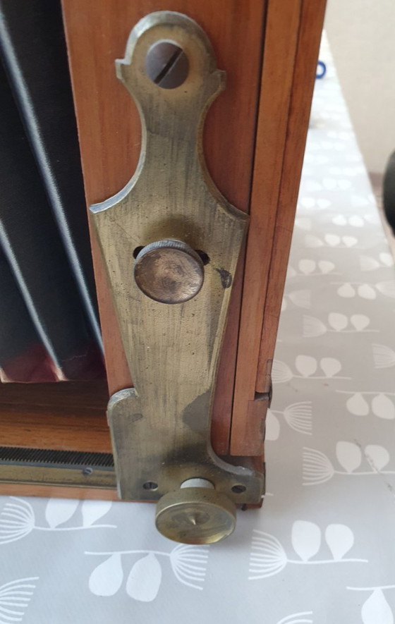 Image 1 of Antique wooden bellows camera with Rodenstock lens (ca. 1910)