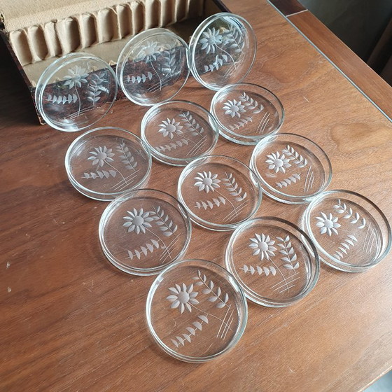 Image 1 of Vetrini vintage kristallen onderzetters