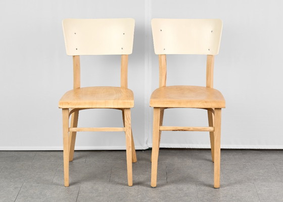 Set of 4 Dining Chairs, by TON, 1960s, Czechoslovakia – Wood (photo 5 of 16)
