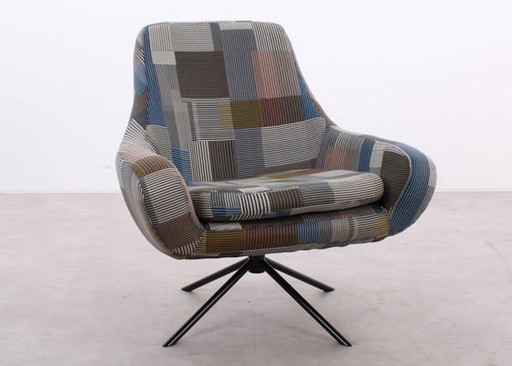 Softline Noomi Draaifauteuil – Maharam Assembled Check – Meerkleurig