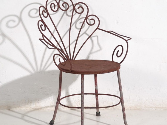 Vintage iron garden chair (c.1950) – Dining chairs, Industrieel (photo 2 of 35)