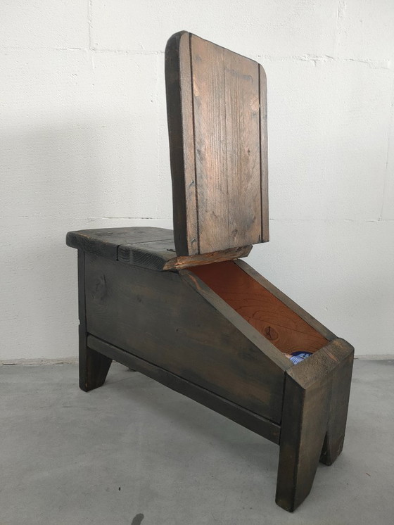 Image 1 of Zeldzaam vintage 'custom made' schoenenpoets kist interieur decorateur item 