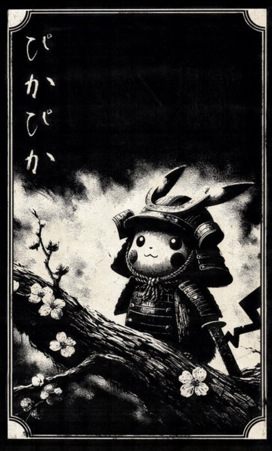Image 1 of Kunstwerk Pikachu (Pokemon) The Last Cute Samurai