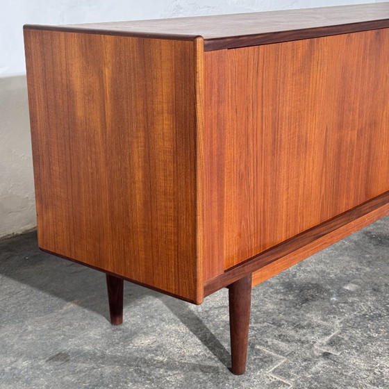 Danish Teak Tambour Sideboard, Attributed to Svend Aage Larsen for Faarup Møbelfabrik, 1960s, Wood, Brown (photo 15 of 20)