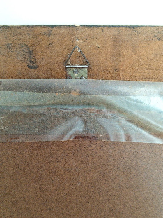 Image 1 of Antiker vergoldeter und kupferplattierter Holzspiegel