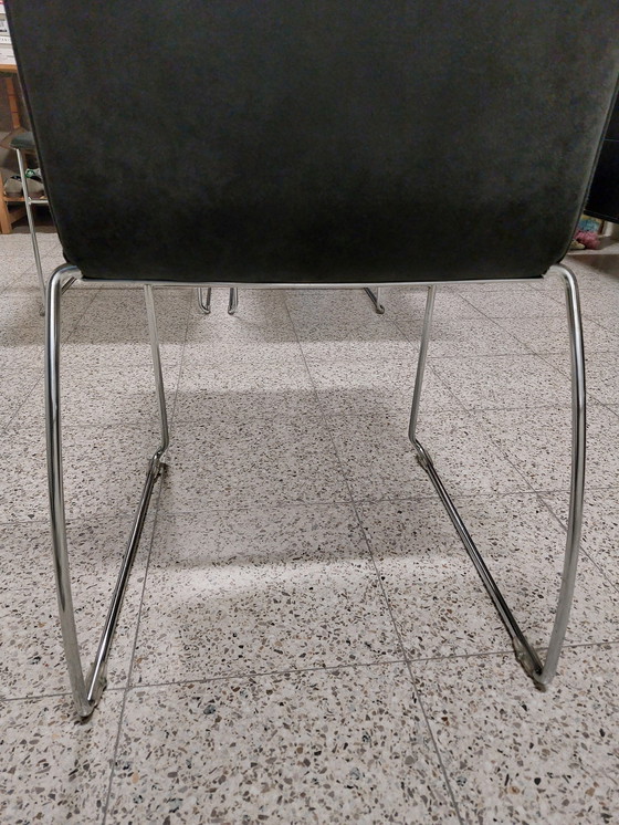 Image 1 of Sedia da pranzo Pastoe tipo penant in tessuto alcantara antracite scuro