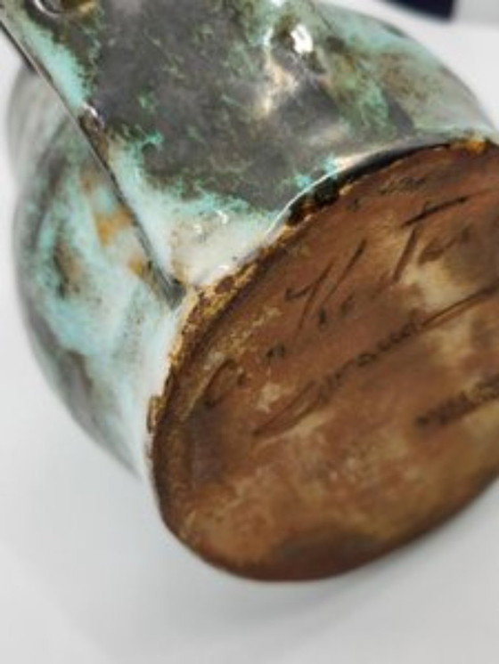 Image 1 of Alexandre Kostanda jarra de cerámica de gres Vallauris Francia 1950