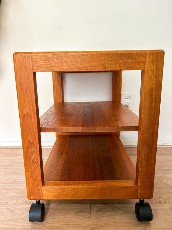 Image 1 of Vintage mid-century trolley gemaakt in Denemarken (teak)hout