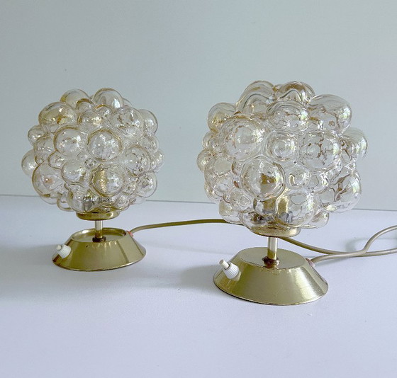 Image 1 of 2x Limburg Bubble Glas Lamps