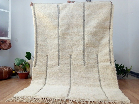 Beni Ourain - Handgeknüpfter weißer Berberteppich 2/3 m – Teppiche & Läufer, Wool (photo 2 of 7)