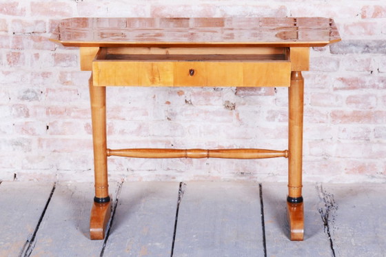 Restored Biedermeier Writing Desk, Spruce, Maple Veneer, Austria, 1830s – Wood (photo 12 of 18)